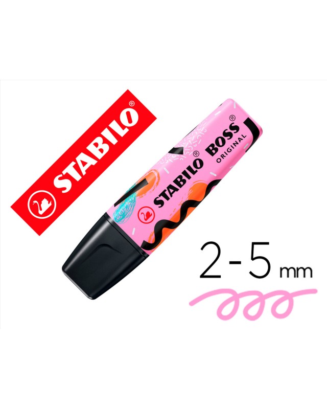 Rotulador stabilo boss fluorescente original pastel by ju schnee fucsia helado