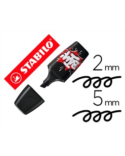 Rotulador stabilo boss mini fluorescente by snooze one negro