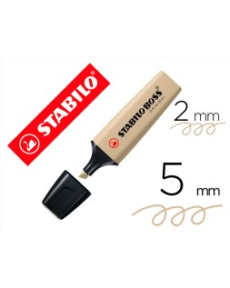 Rotulador stabilo boss pastel fluorescente 70 nature colors verde barro