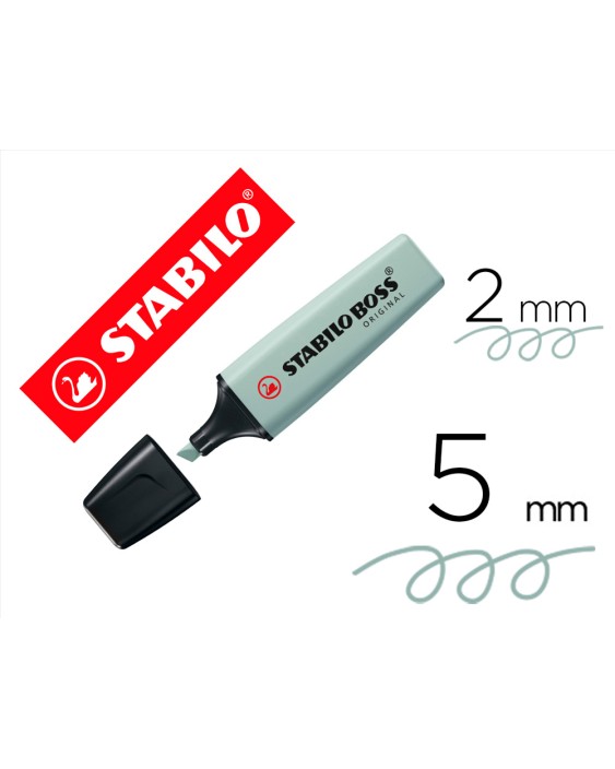 Rotulador stabilo boss pastel fluorescente 70 nature colors verde tierra