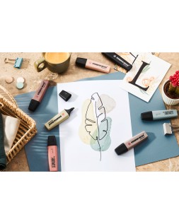 Rotulador stabilo boss pastel fluorescente 70 nature colors verde tierra