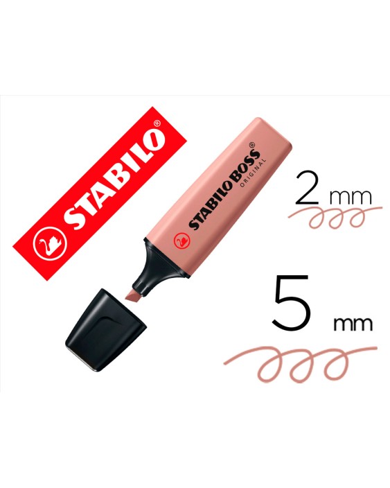 Rotulador stabilo boss pastel fluorescente 70 nature colors ocre oscuro