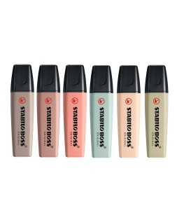 Rotulador stabilo boss pastel fluorescente 70 nature colors expositor de 30 unidades colores surtidos