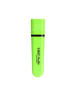 Rotulador bic flat fluorescente verde neon caja de 12 unidades