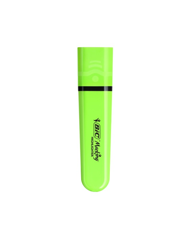 Rotulador bic flat fluorescente verde neon caja de 12 unidades