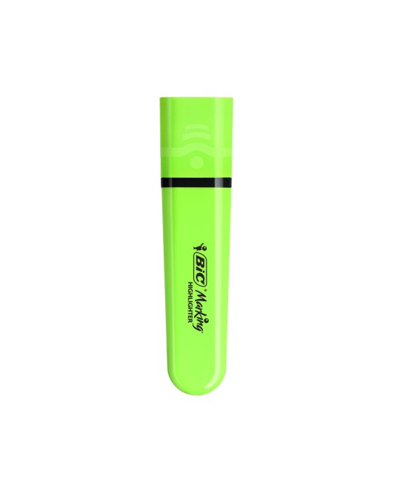 Rotulador bic flat fluorescente verde neon caja de 12 unidades