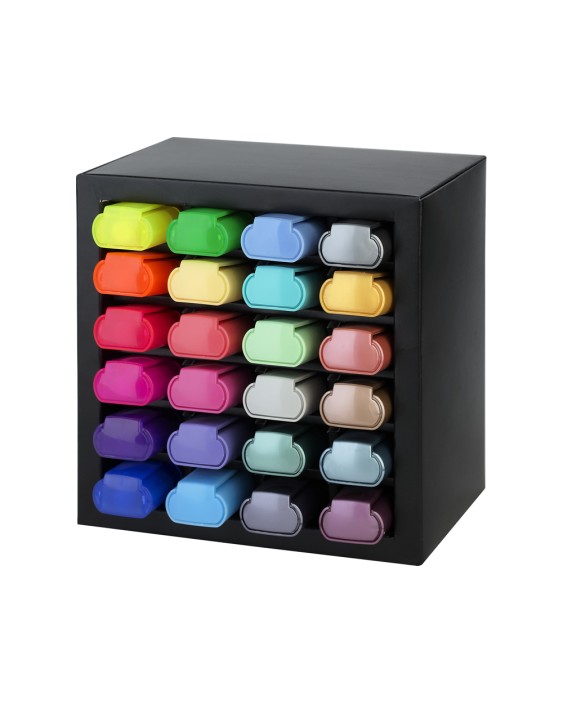 Rotulador faber castell fluorescente textliner 46 set escritorio de 24 unidades colores surtidos