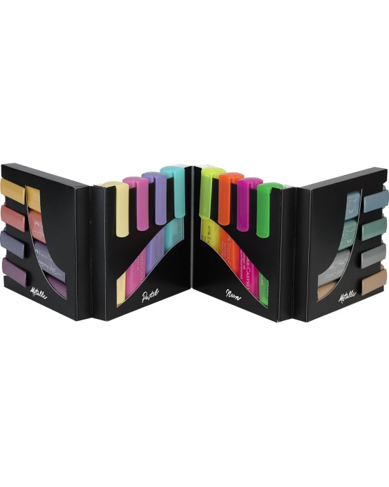 Rotulador faber castell fluorescente textliner 46 set escritorio de 16 unidades colores surtidos