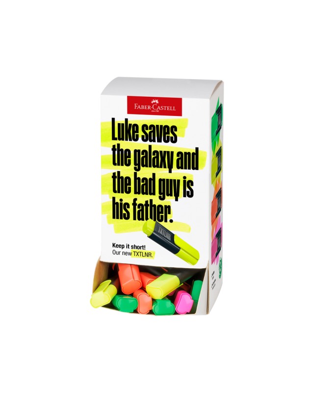 Rotulador faber castell neon txtlnr fluorescente expositor de 60 unidades colores surtidos