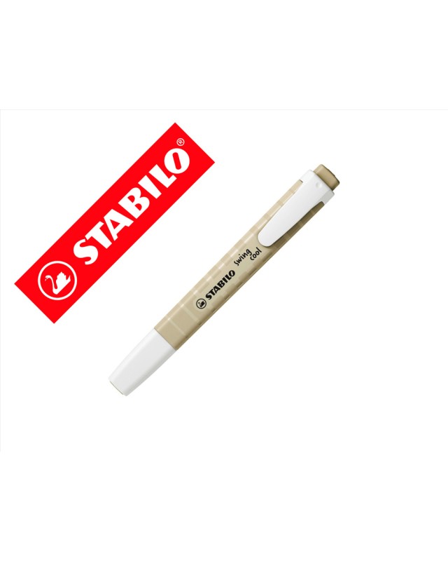 Rotulador stabilo fluorescente fino swing cool nature colors verde barro
