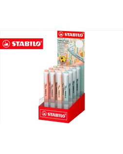 Rotulador stabilo fluorescente fino swing cool nature colors expositor de 16 unidades colores surtidos