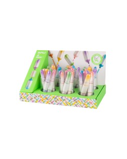 Rotulador apli fluorescente mini doble punta colores surtidos