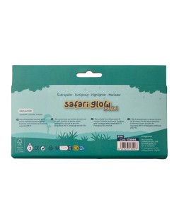 Rotulador imaginovo fluorescente safari glow pastel animales caja 6 unidades surtidas