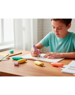 Rotulador imaginovo fluorescente safari glow pastel animales caja 6 unidades surtidas