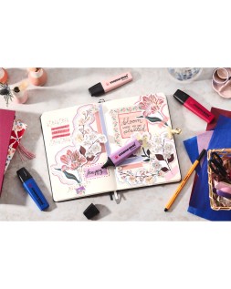 Rotulador stabilo boss fluorescente nature colors wildflower edition estuche de 4 unidades colores surtidos