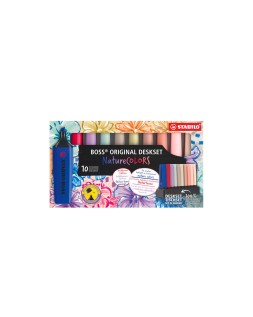 Rotulador stabilo boss fluorescente nature colors wildflower edition set escritorio 10 unidades