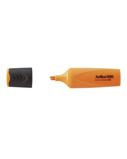 Rotulador artline fluorescente ek-690 eco green punta biselada 1-4 mm naranja