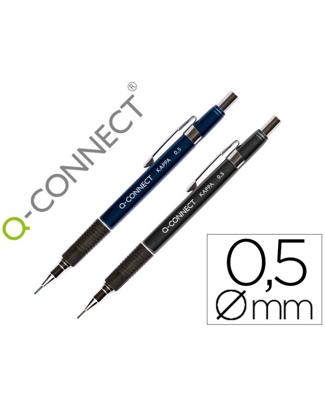 Portaminas q-connect kappa 0,5 mm sujecion de caucho
