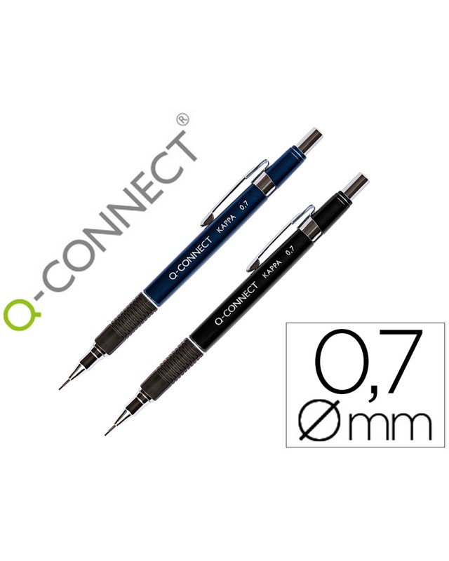 Portaminas q-connect kappa 0,7 mm sujecion de caucho