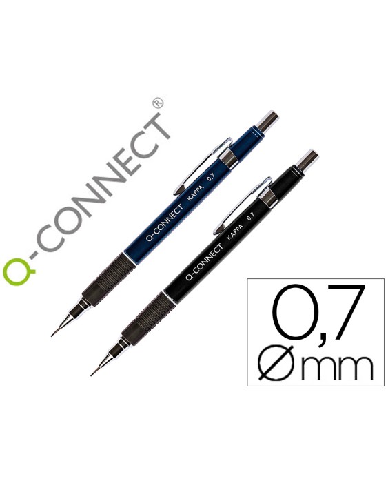 Portaminas q-connect kappa 0,7 mm sujecion de caucho