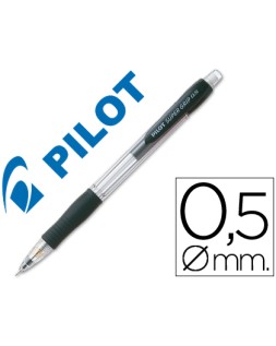 Portaminas pilot super grip negro 0,5 mm sujecion de caucho
