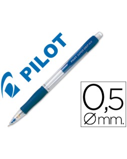 Portaminas pilot super grip azul 0,5 mm sujecion de caucho