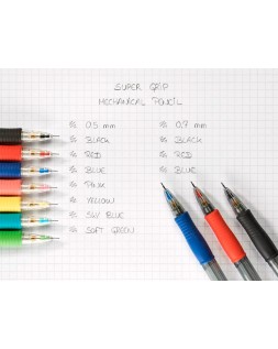 Portaminas pilot super grip azul 0,5 mm sujecion de caucho