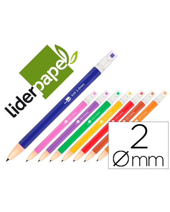 Portaminas liderpapel 2 mm colores surtidos
