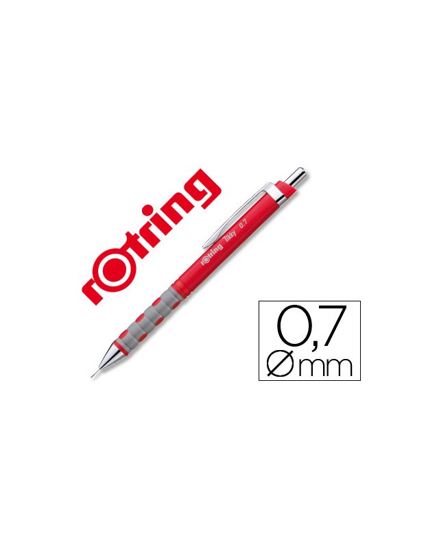Portaminas rotring tikky 0,7 mm rojo