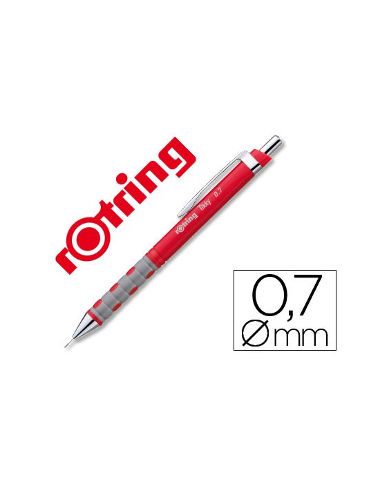 Portaminas rotring tikky 0,7 mm rojo