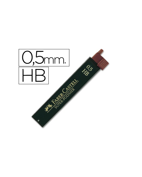 Minas faber grafito 9065 0,5 mm hb estuche de 12 minas