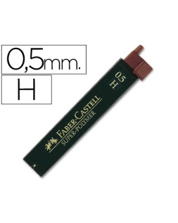 Minas faber grafito 9065 0,5 mm h estuche de 12 minas