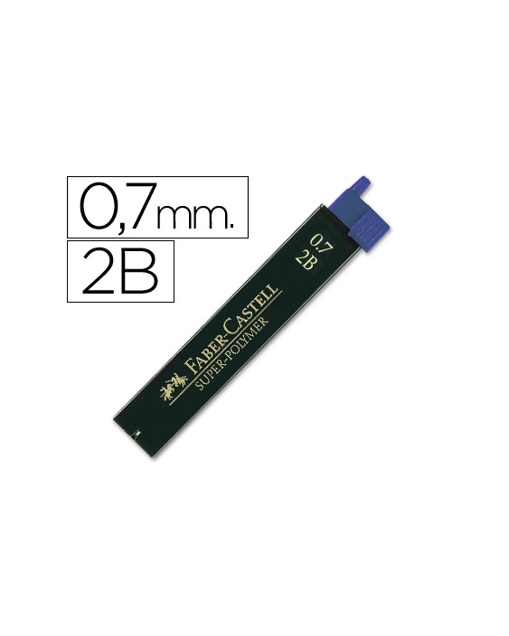 Minas faber grafito 9067 0,7 mm 2b estuche de 12 minas