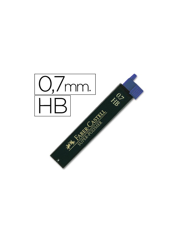 Minas faber grafito 9067 0,7 mm hb estuche de 12 minas