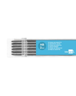 Minas liderpapel grafito 2 mm estuche de 12 minas longitud 120 mm
