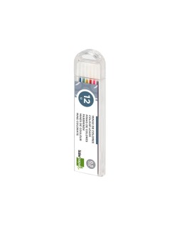 Minas liderpapel colores surtidos 0,5 mm estuche de 12 minas