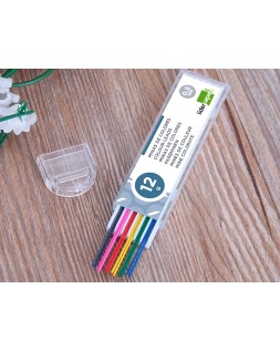 Minas liderpapel colores surtidos 0,5 mm estuche de 12 minas