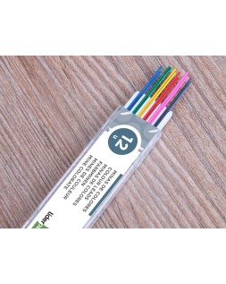 Minas liderpapel colores surtidos 0,5 mm estuche de 12 minas