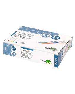 Minas liderpapel colores surtidos 0,5 mm estuche de 12 minas