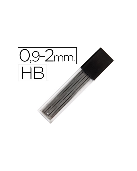 Minas liderpapel grafito rectangulares 2x0,9 mm hb tubo de 12 minas