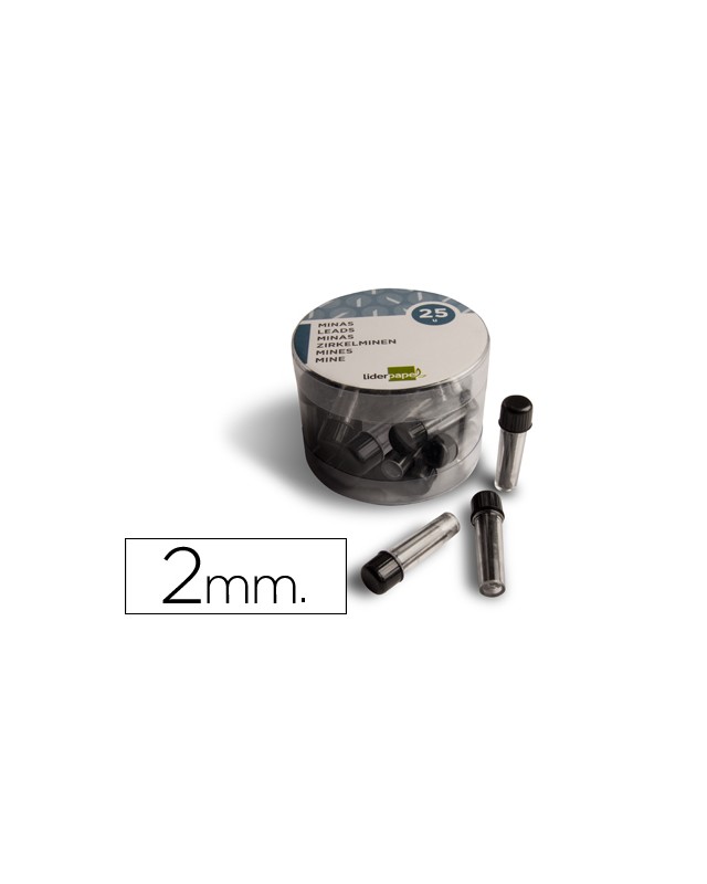 Minas liderpapel grafito 2 mm para compas tubo de 3 minas