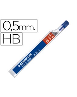 Minas staedtler mars micro grafito 0,5 mm hb tubo con 12 minas