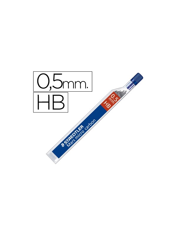 Minas staedtler mars micro grafito 0,5 mm hb tubo con 12 minas