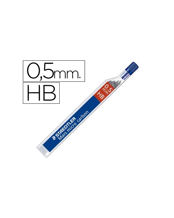 Minas staedtler mars micro grafito 0,5 mm hb tubo con 12 minas