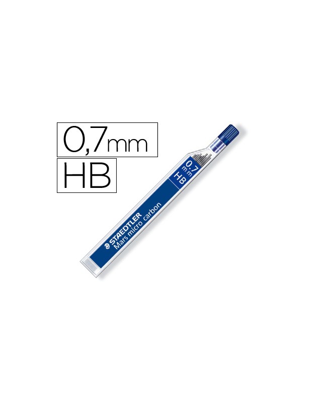 Minas staedtler mars micro grafito 0,7 mm hb tubo con 12 minas