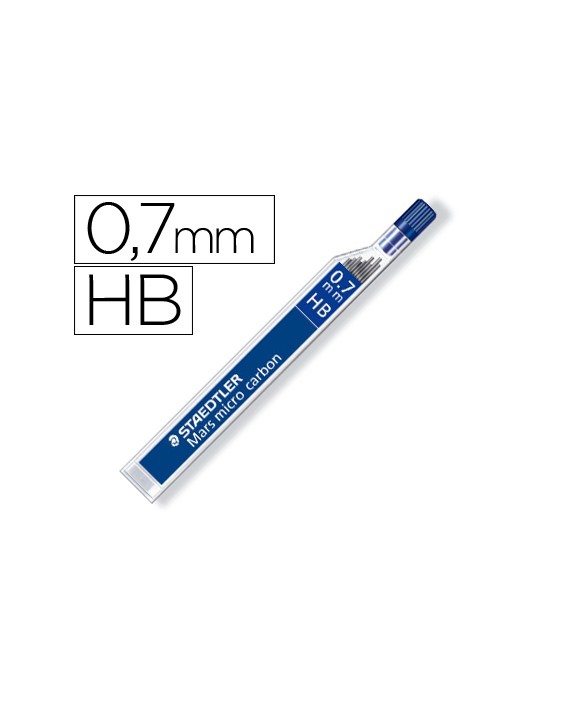Minas staedtler mars micro grafito 0,7 mm hb tubo con 12 minas