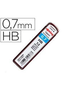 Minas rotring grafito 0,7 mm hb estuche de 12 minas
