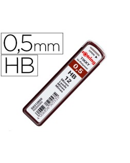 Minas rotring grafito 0,5 mm hb estuche de 12 minas