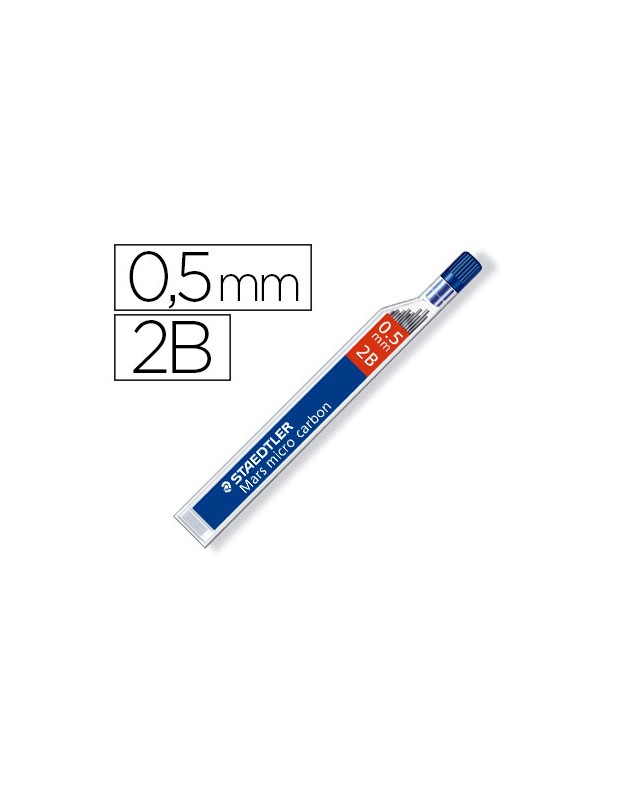 Minas staedtler mars micro grafito 0,5 mm 2b tubo con 12 unidades