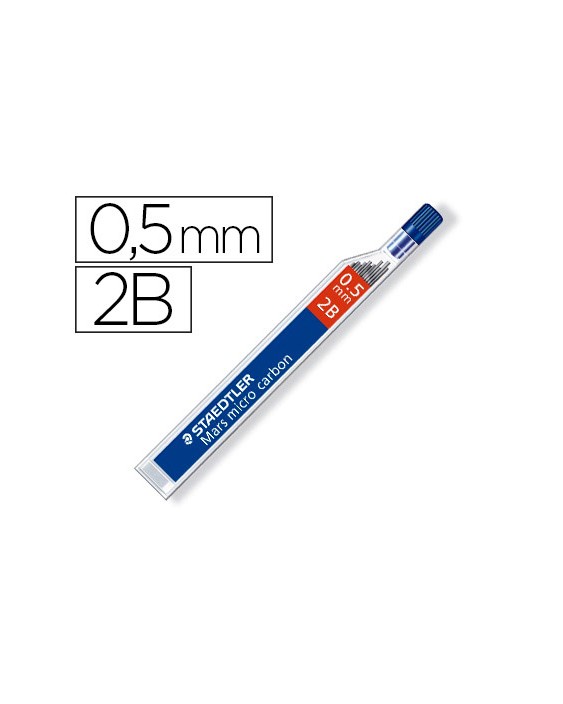 Minas staedtler mars micro grafito 0,5 mm 2b tubo con 12 unidades
